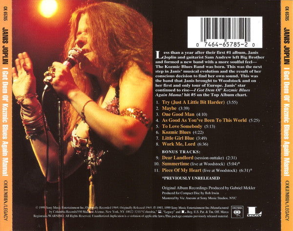 Janis Joplin – I Got Dem Ol' Kozmic Blues Again Mama!