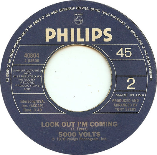5000 Volts – Bye Love / Look Out I'm Coming