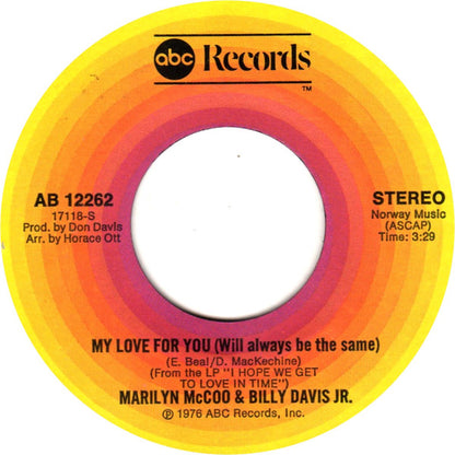 Marilyn McCoo & Billy Davis Jr. – Your Love / My Love For You (Will Always Be The Same)