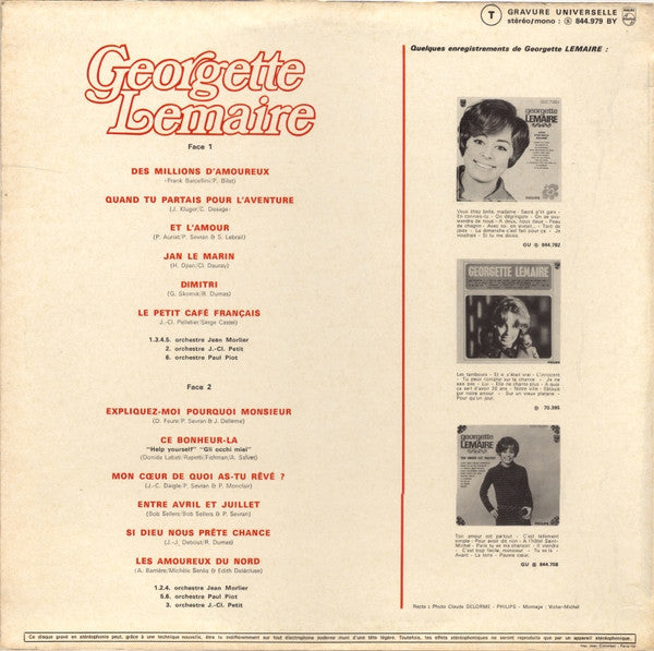 Georgette Lemaire – Des Millions D'amoureux