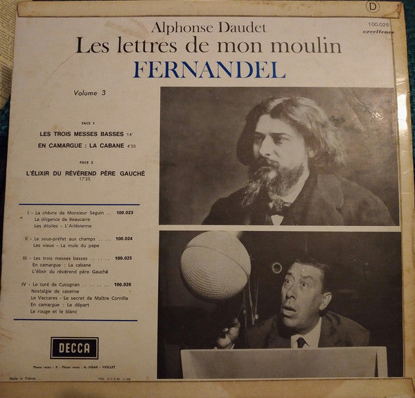 Alphonse Daudet / Fernandel – Les Lettres De Mon Moulin - Volume 3
