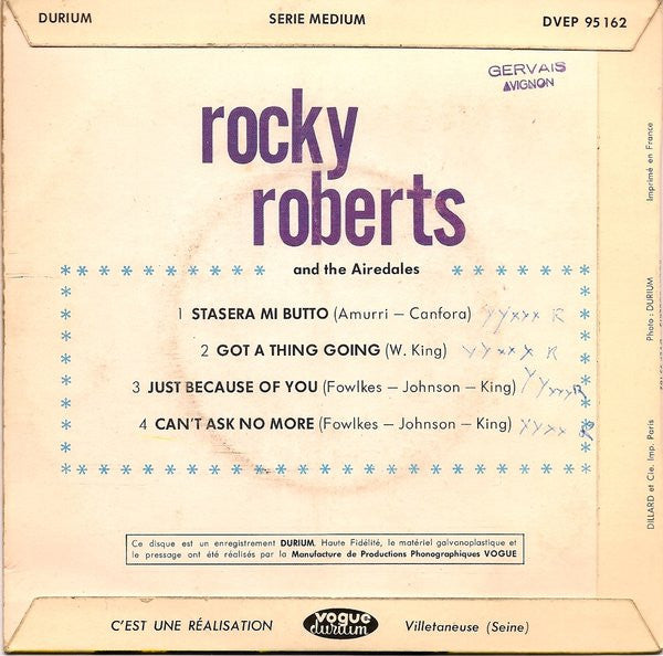 Rocky Roberts & The Airedales – Stasera Mi Butto