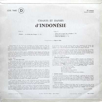 Various – Chants Et Danses Indonesie Gamelans