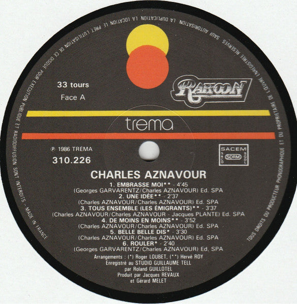 Charles Aznavour – Embrasse-Moi / Toi Contre Moi