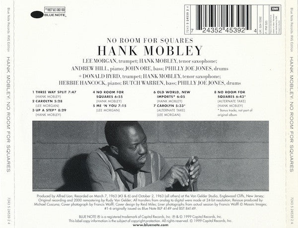 Hank Mobley – No Room For Squares