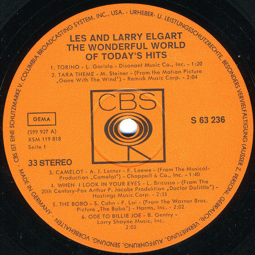 Les & Larry Elgart – The Wonderful World Of Today's Hits