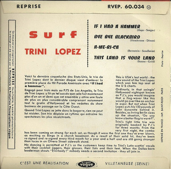 Trini Lopez – Surf - If I Had A Hammer