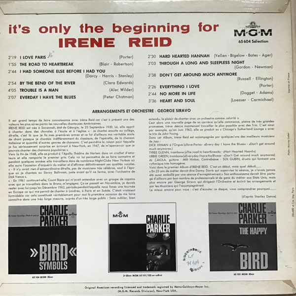Irene Reid – It’s Only The Beginning For
