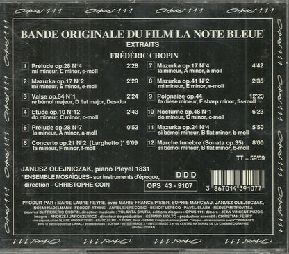 Frédéric Chopin, Janusz Olejniczak, Quatuor Mosaïques, Christophe Coin – La Note Bleue (Bande Originale Du Film)