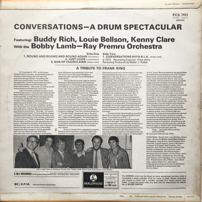 Buddy Rich, Louis Bellson, Kenny Clare With The Bobby Lamb - Ray Premru Orchestra – Conversations  - A Drum Spectacular