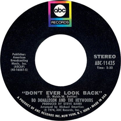 Bo Donaldson & The Heywoods – Billy, Don't Be A Hero / Don't Ever Look Back
