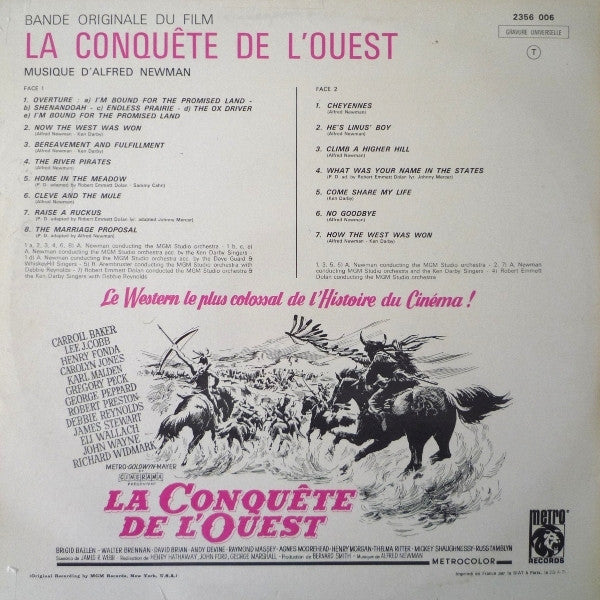 MGM Studio Orchestra – Bande Originale Du Film: La Conquête De L'Ouest