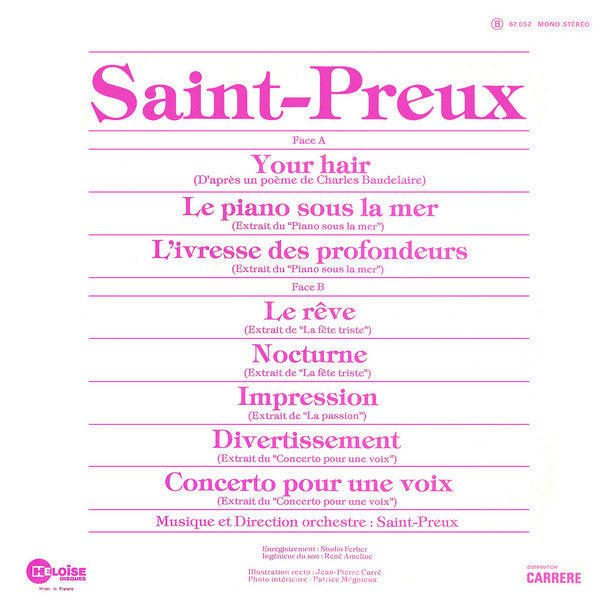 Saint-Preux – Your Hair (D'Après Un Poème De Charles Baudelaire)