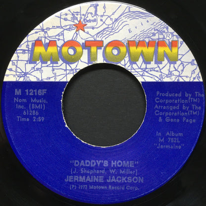 Jermaine Jackson – Daddy's Home / Take Me In Your Arms (Rock Me For A Little While)