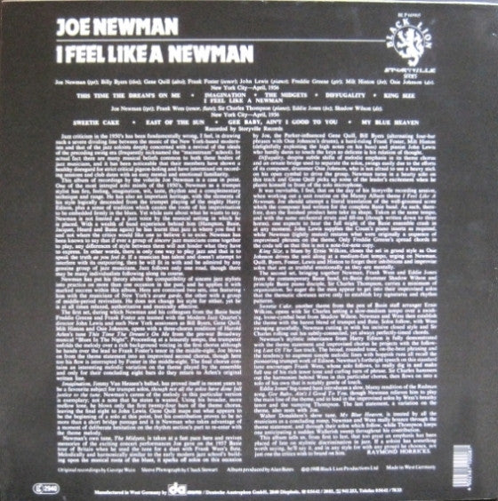 Joe Newman – I Feel Like A Newman