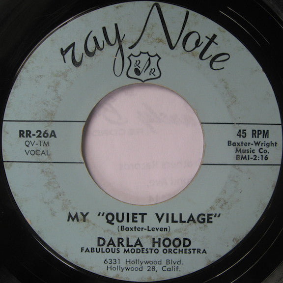 Darla Hood, Fabulous Modesto Orch. – My "Quiet Village" / Red Dress