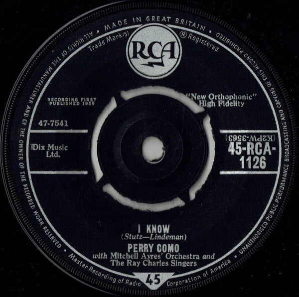 Perry Como – I Know