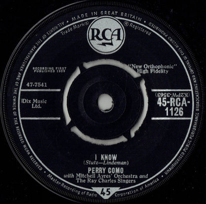 Perry Como – I Know