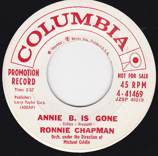 Ronnie Chapman – In The Beginning / Annie B. Is Gone