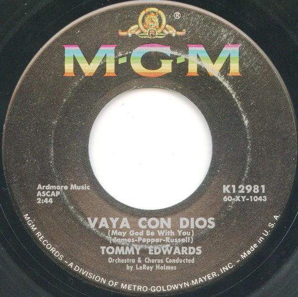 Tommy Edwards – Vaya Con Dios (May God Be With You) / One And Twenty
