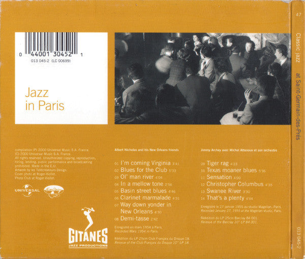 Albert Nicholas And His New Orleans Friends / Jimmy Archey Avec Michel Attenoux Et Son Orchestre – Classic Jazz At Saint-Germain-des-Prés