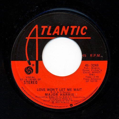 Major Harris – Love Won't Let Me Wait