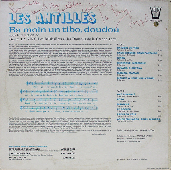 Gérard La Viny, Les Bélaisières Et Les Doudous – Les Antilles Ba Moin Un Tibo, Doudou. Vol. 2