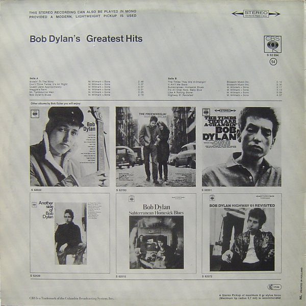 Bob Dylan – Bob Dylan's Greatest Hits