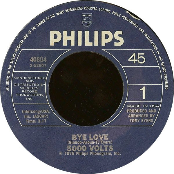 5000 Volts – Bye Love / Look Out I'm Coming
