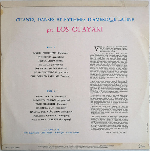Los Guayaki – Chants, Danses Et Rythmes D'Amérique Latine