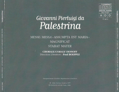 Giovanni Pierluigi da Palestrina – Messe "Assumpta Est Maria" Magnificat. Stabat Mater