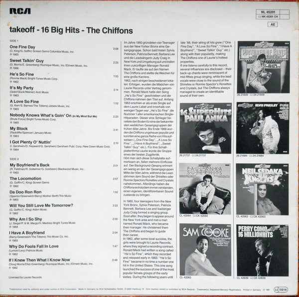 The Chiffons – 16 Big Hits