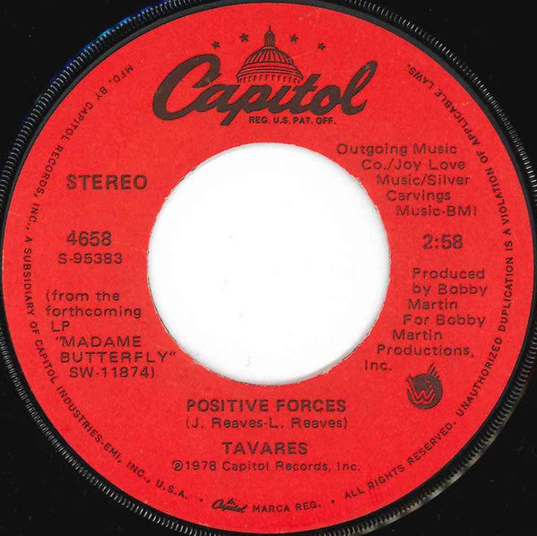 Tavares – Never Had A Love Like This Before / Positive Forces