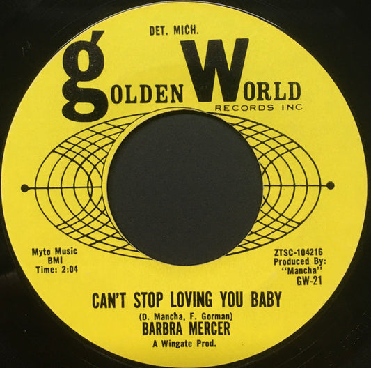 Barbara Mercer – "Hey!!" / Can't Stop Loving You Baby