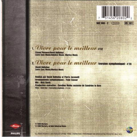 Johnny Hallyday – Vivre Pour Le Meilleur