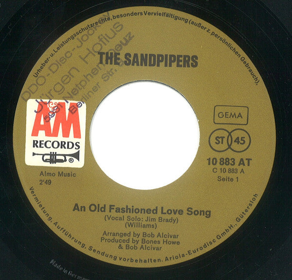 The Sandpipers – An Old Fashioned Love Song