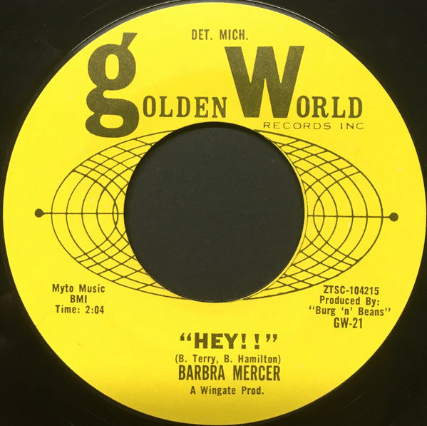 Barbara Mercer – "Hey!!" / Can't Stop Loving You Baby