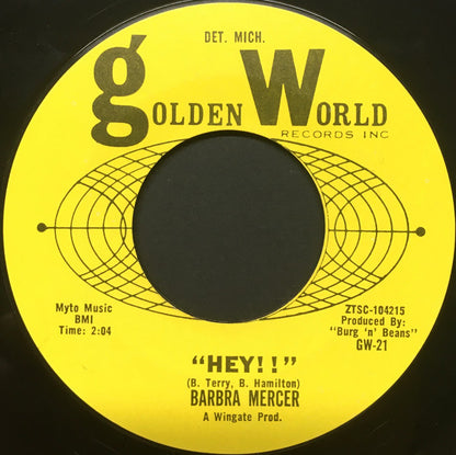 Barbara Mercer – "Hey!!" / Can't Stop Loving You Baby
