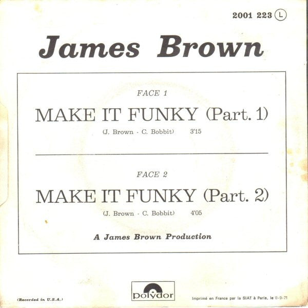 James Brown – Make It Funky (Parts 1 & 2)