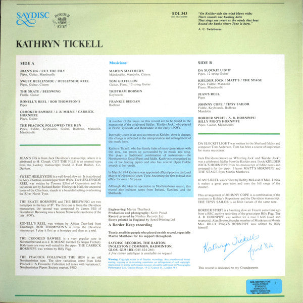 Kathryn Tickell – On Kielder Side (Northumbrian Small Pipes And Fiddle)