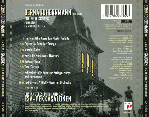 Bernard Herrmann - Esa-Pekka Salonen, Los Angeles Philharmonic Orchestra – The Film Scores