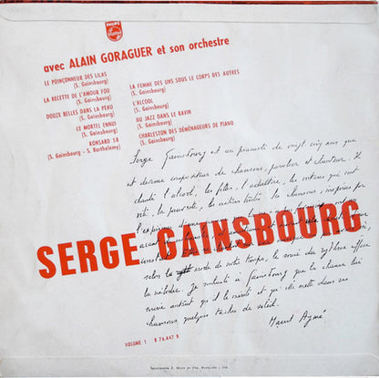 Serge Gainsbourg – Du Chant À La Une !…