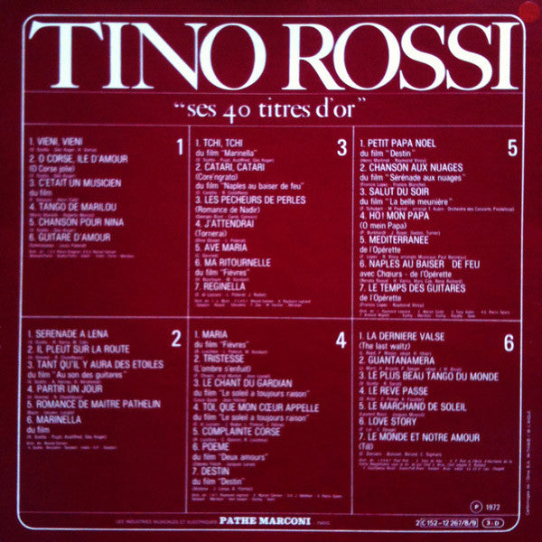 Tino Rossi – Ses 40 Titres D'Or