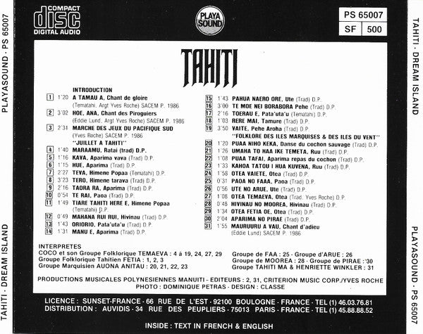 Various – Tahiti Dream Island