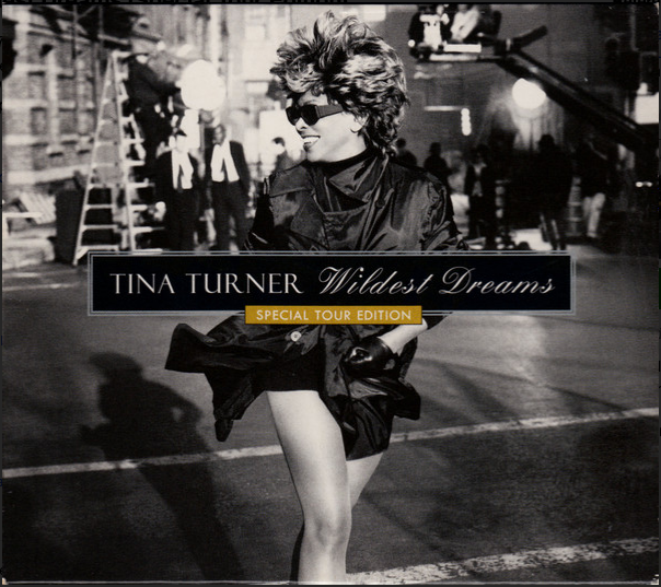 Tina turner special tour edition 2 cd with black satin jacket featuring a high collar and voluminous hair on cover