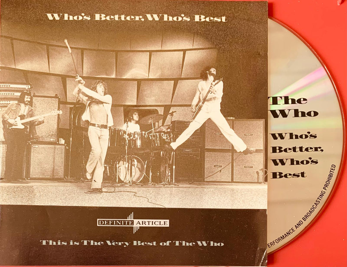 The who who’s better who’s best original cd album with sepia toned cover showing the band performing on stage