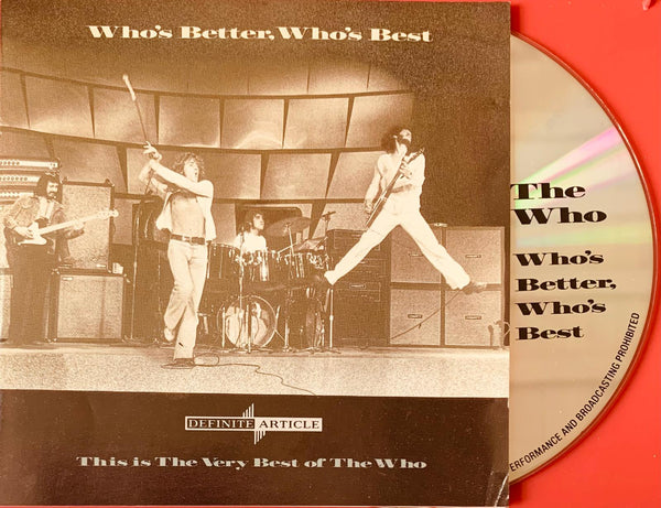 The who who’s better who’s best original cd album with sepia toned cover showing the band performing on stage