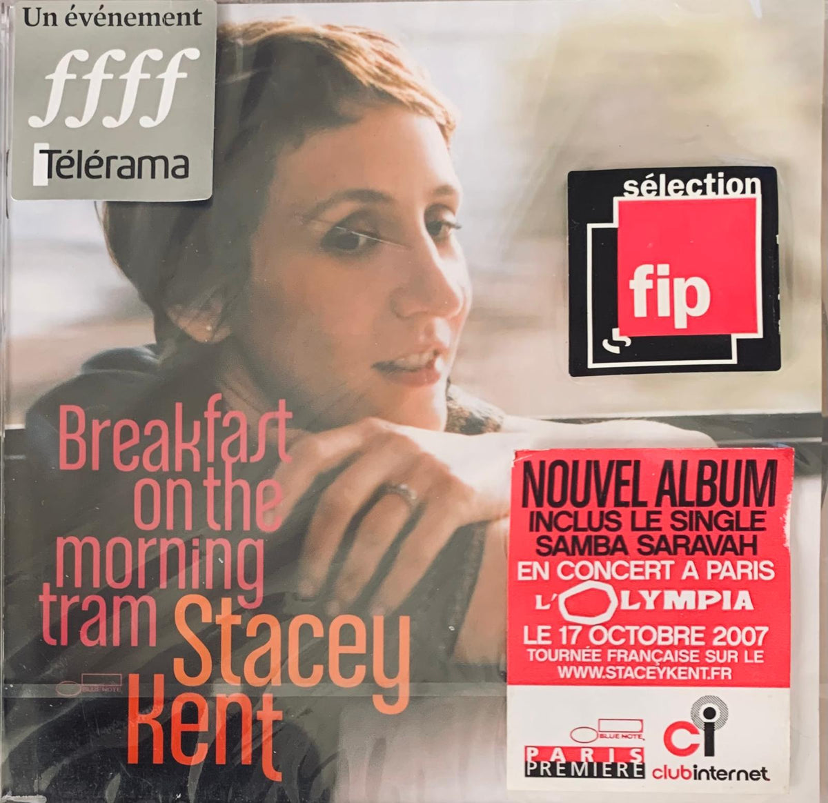 Stacey kent breakfast on the morning tram 2007 original cd cover with soft lit portrait and text logos