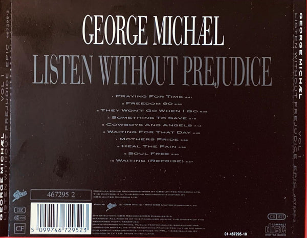 🇬🇧 GEORGE MICHAEL – Listen Without Prejudice Vol. 1 (1990) | Оригинальный CD