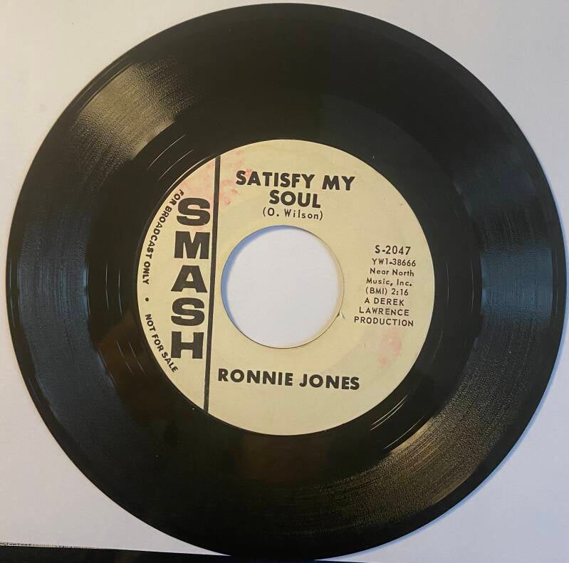 Ronnie Jones Satisfy My Soul/ My Only Souvenir — Vg+